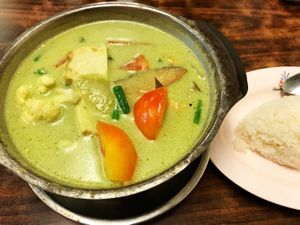 Green curry with rice $6 at Pine Tree Cafe 长春树 - Fortune Centre in Central Singapore